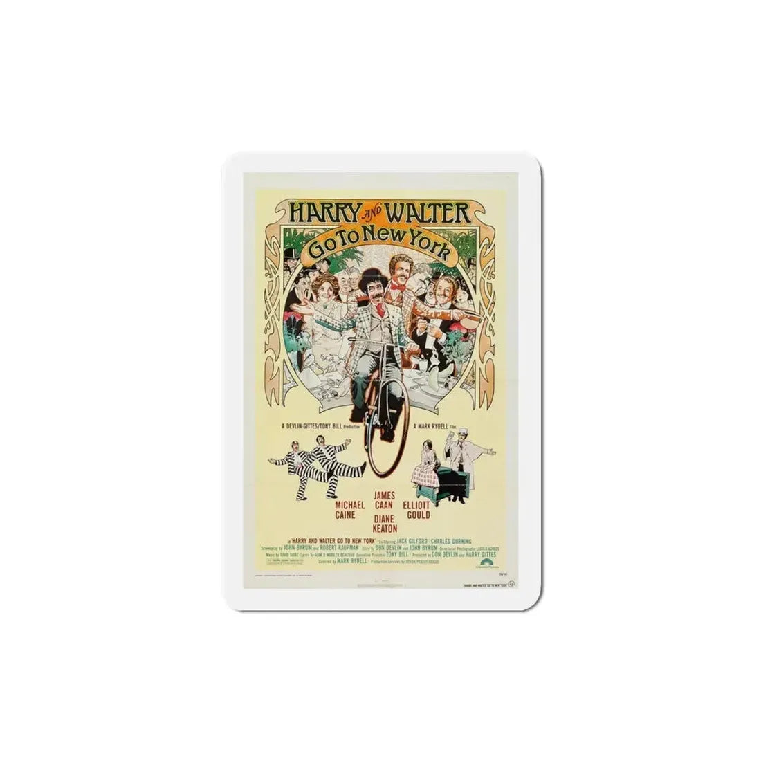 Harry and Walter Go to New York 1976 Movie Poster Refrigerator Magnet - The Sticker Space