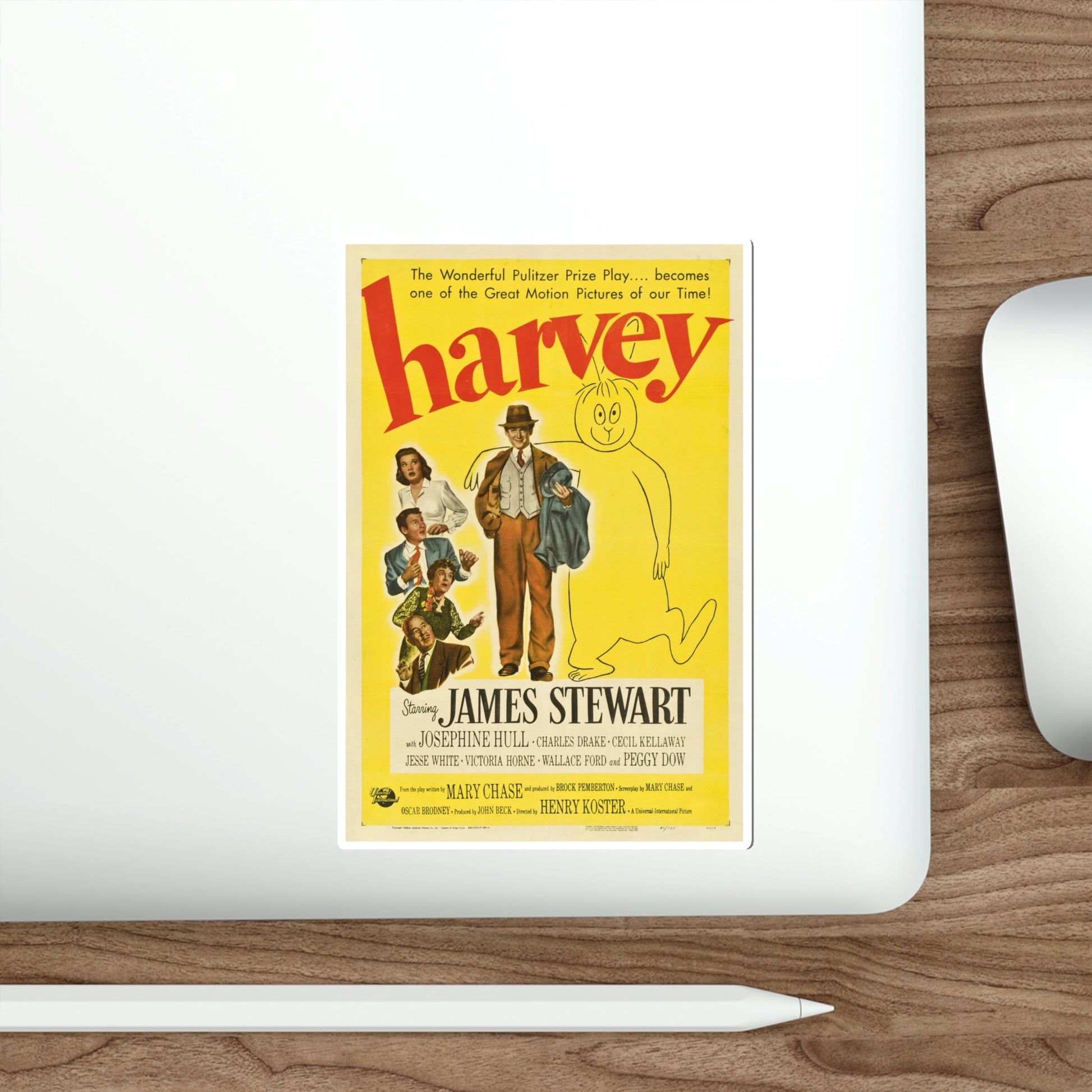 Harvey 1950 Movie Poster STICKER Vinyl Die-Cut Decal-The Sticker Space