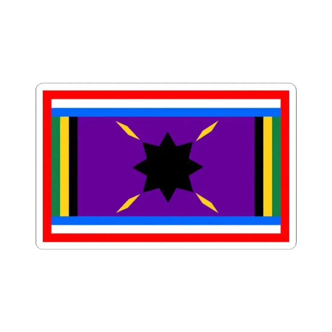 Harvey African American Flag (United States) STICKER Vinyl Kiss-Cut Decal 2 Inch White - The Sticker Space