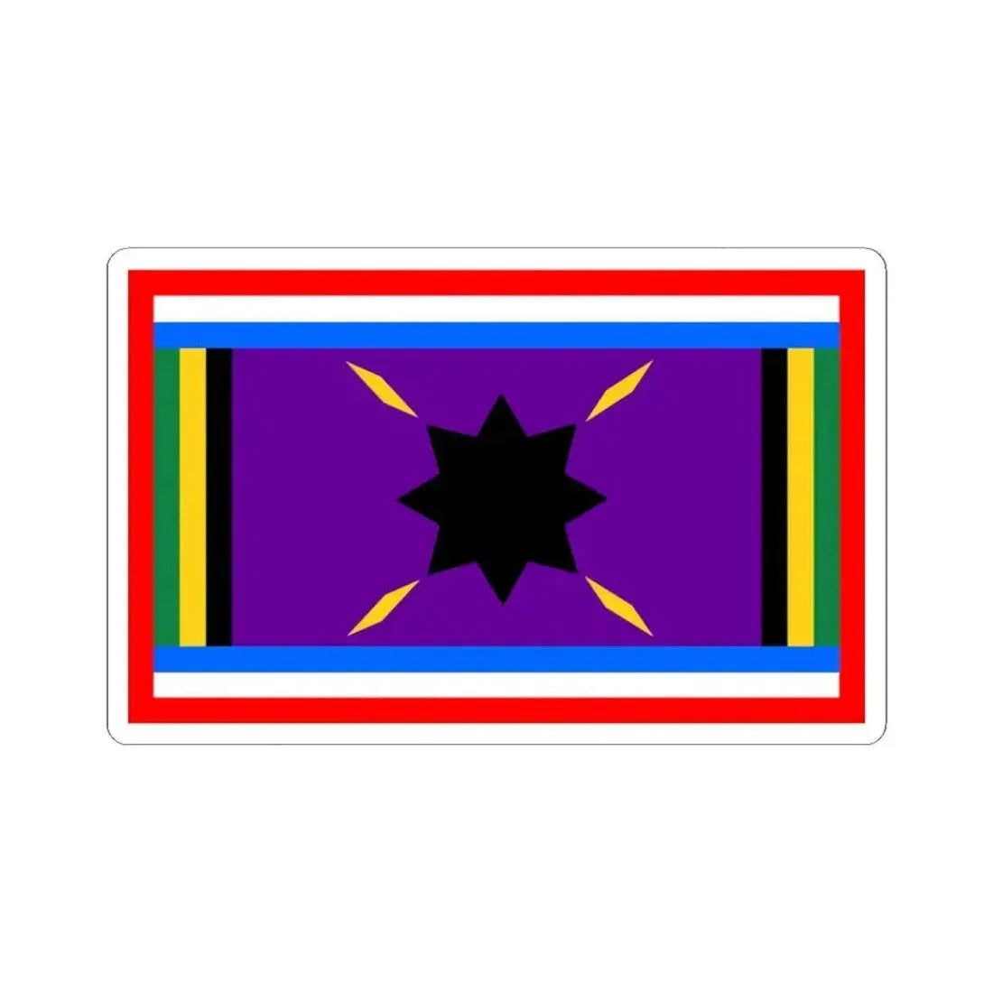 Harvey African American Flag (United States) STICKER Vinyl Kiss-Cut Decal 3 Inch White - The Sticker Space
