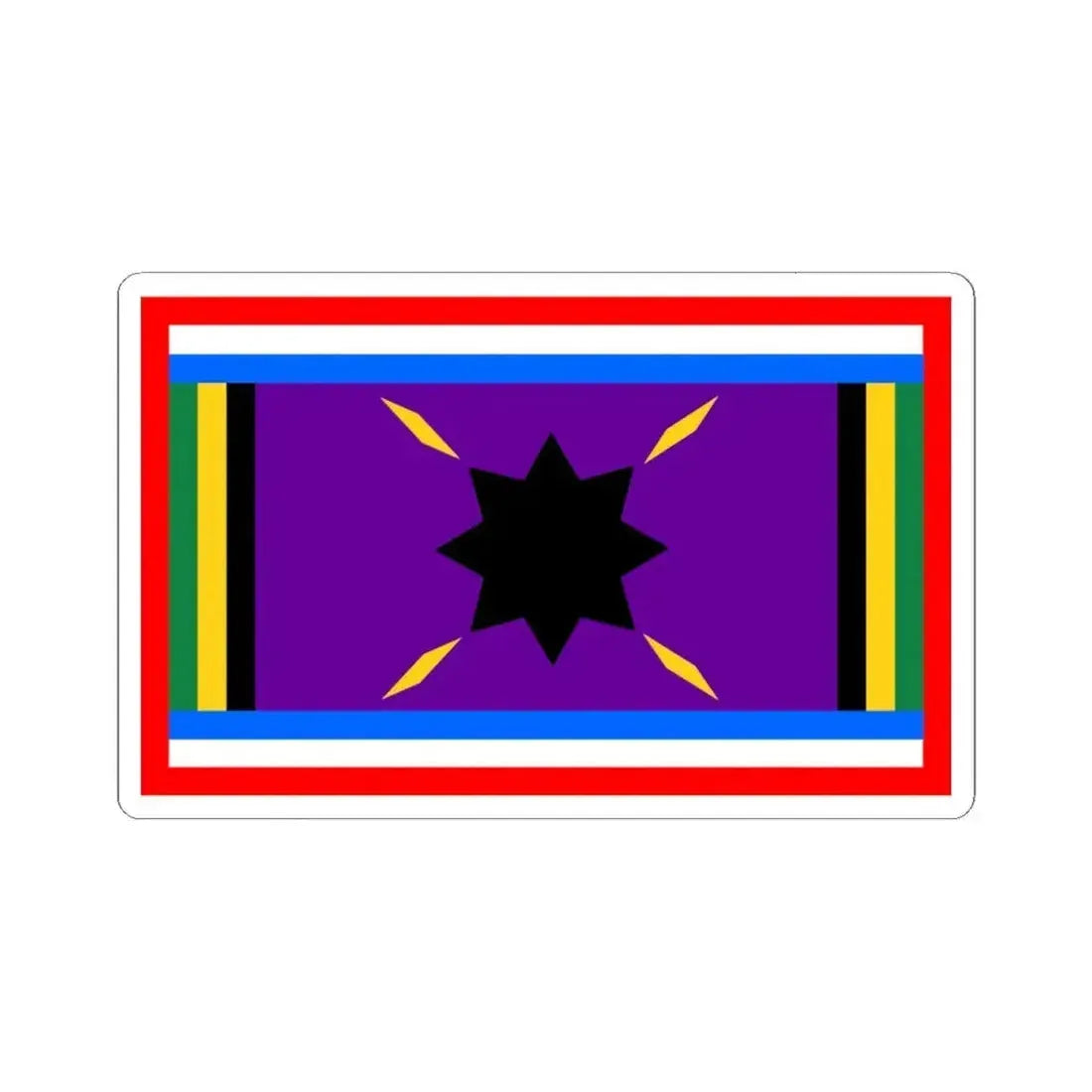 Harvey African American Flag (United States) STICKER Vinyl Kiss-Cut Decal 4 Inch White - The Sticker Space