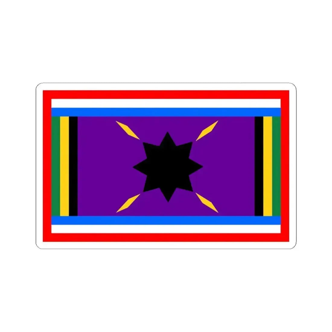 Harvey African American Flag (United States) STICKER Vinyl Kiss-Cut Decal 6 Inch White - The Sticker Space