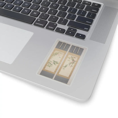 Hasegawa Gyokuhō - Roses and Field Sparrow () - 19th century v1 - STICKER Vinyl Kiss-Cut Decal