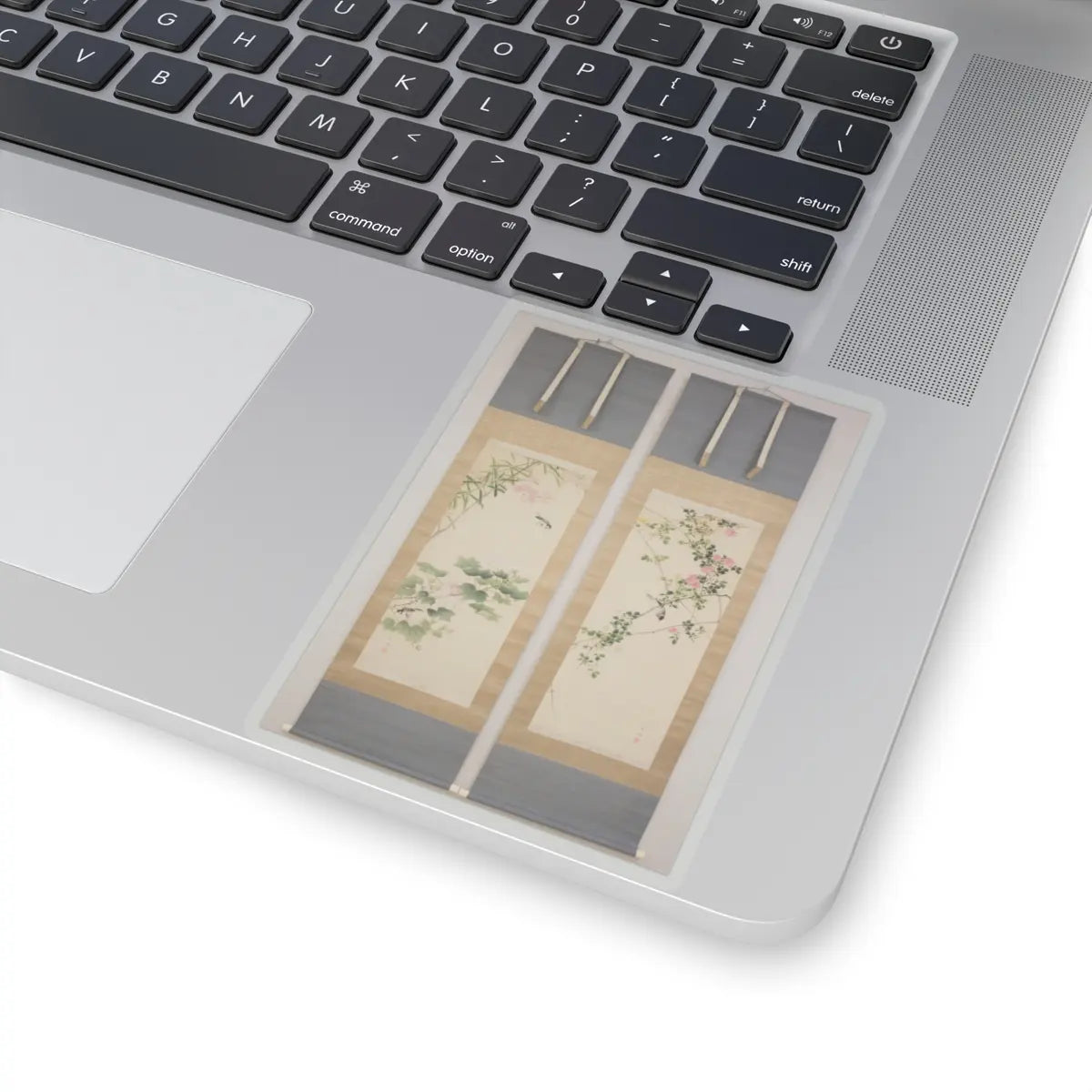 Hasegawa Gyokuhō - Roses and Field Sparrow () - 19th century v1 - STICKER Vinyl Kiss-Cut Decal