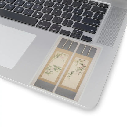 Hasegawa Gyokuhō - Roses and Field Sparrow () - 19th century v1 - STICKER Vinyl Kiss-Cut Decal