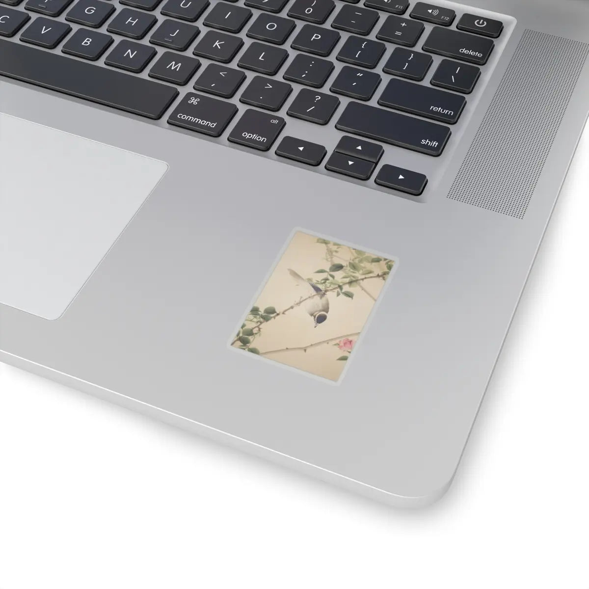 Hasegawa Gyokuhō - Roses and Field Sparrow () - 19th century v11 - STICKER Vinyl Kiss-Cut Decal