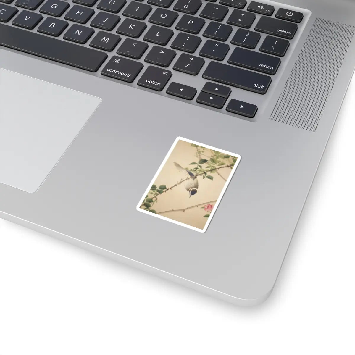 Hasegawa Gyokuhō - Roses and Field Sparrow () - 19th century v11 - STICKER Vinyl Kiss-Cut Decal