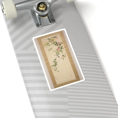 Hasegawa Gyokuhō - Roses and Field Sparrow () - 19th century v2 - STICKER Vinyl Kiss-Cut Decal