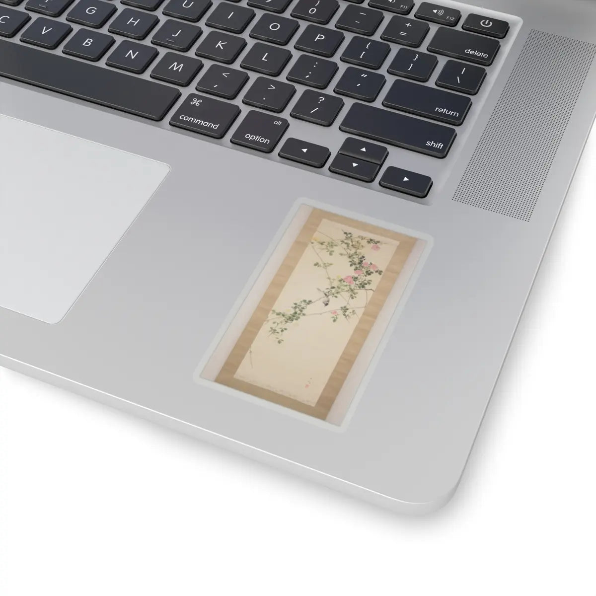 Hasegawa Gyokuhō - Roses and Field Sparrow () - 19th century v2 - STICKER Vinyl Kiss-Cut Decal
