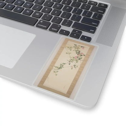 Hasegawa Gyokuhō - Roses and Field Sparrow () - 19th century v2 - STICKER Vinyl Kiss-Cut Decal