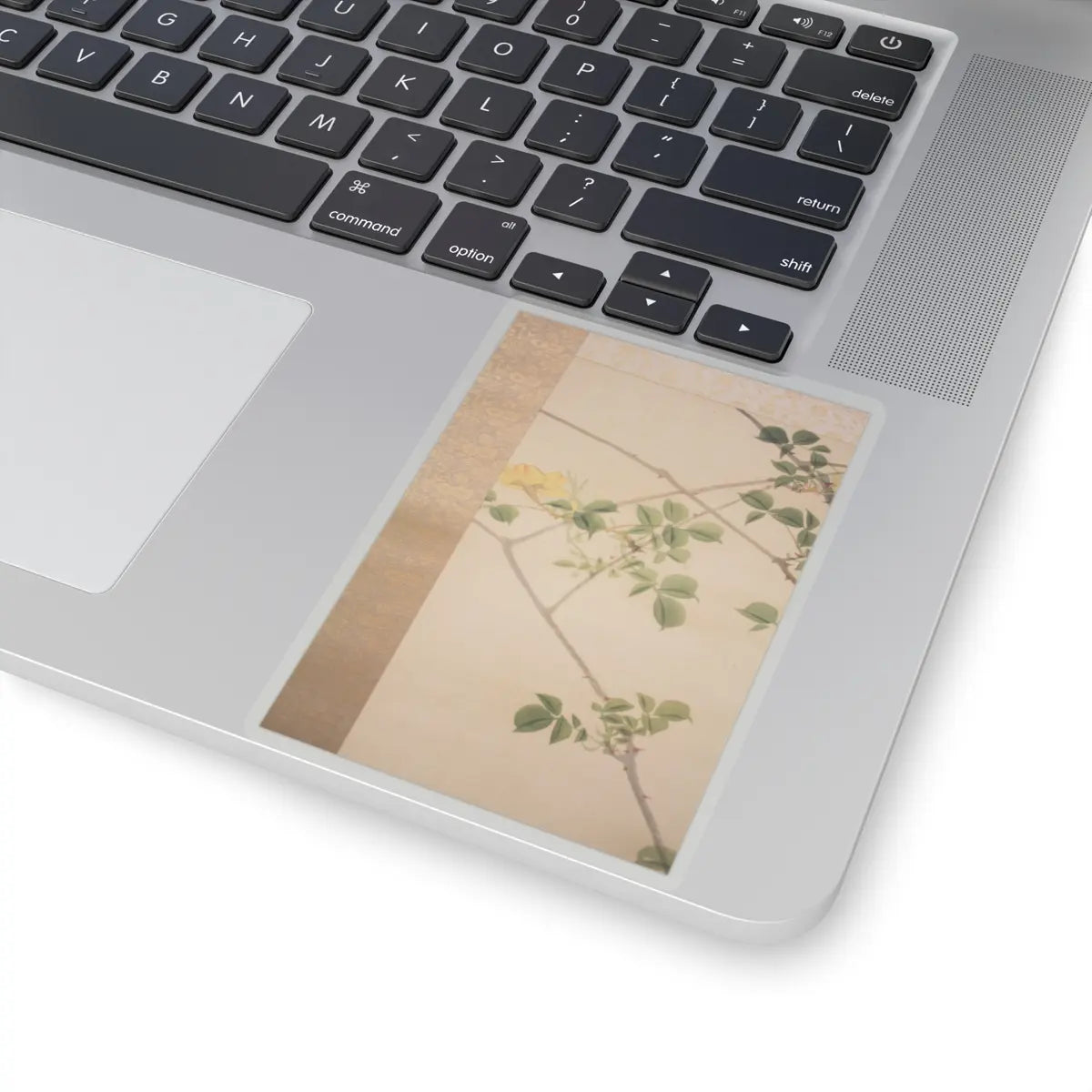 Hasegawa Gyokuhō - Roses and Field Sparrow () - 19th century v7 - STICKER Vinyl Kiss-Cut Decal