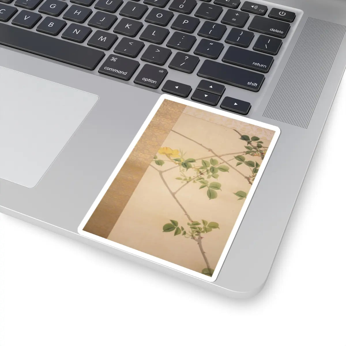 Hasegawa Gyokuhō - Roses and Field Sparrow () - 19th century v7 - STICKER Vinyl Kiss-Cut Decal