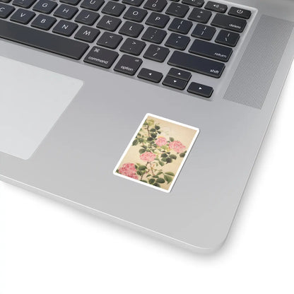 Hasegawa Gyokuhō - Roses and Field Sparrow () - 19th century v9 - STICKER Vinyl Kiss-Cut Decal