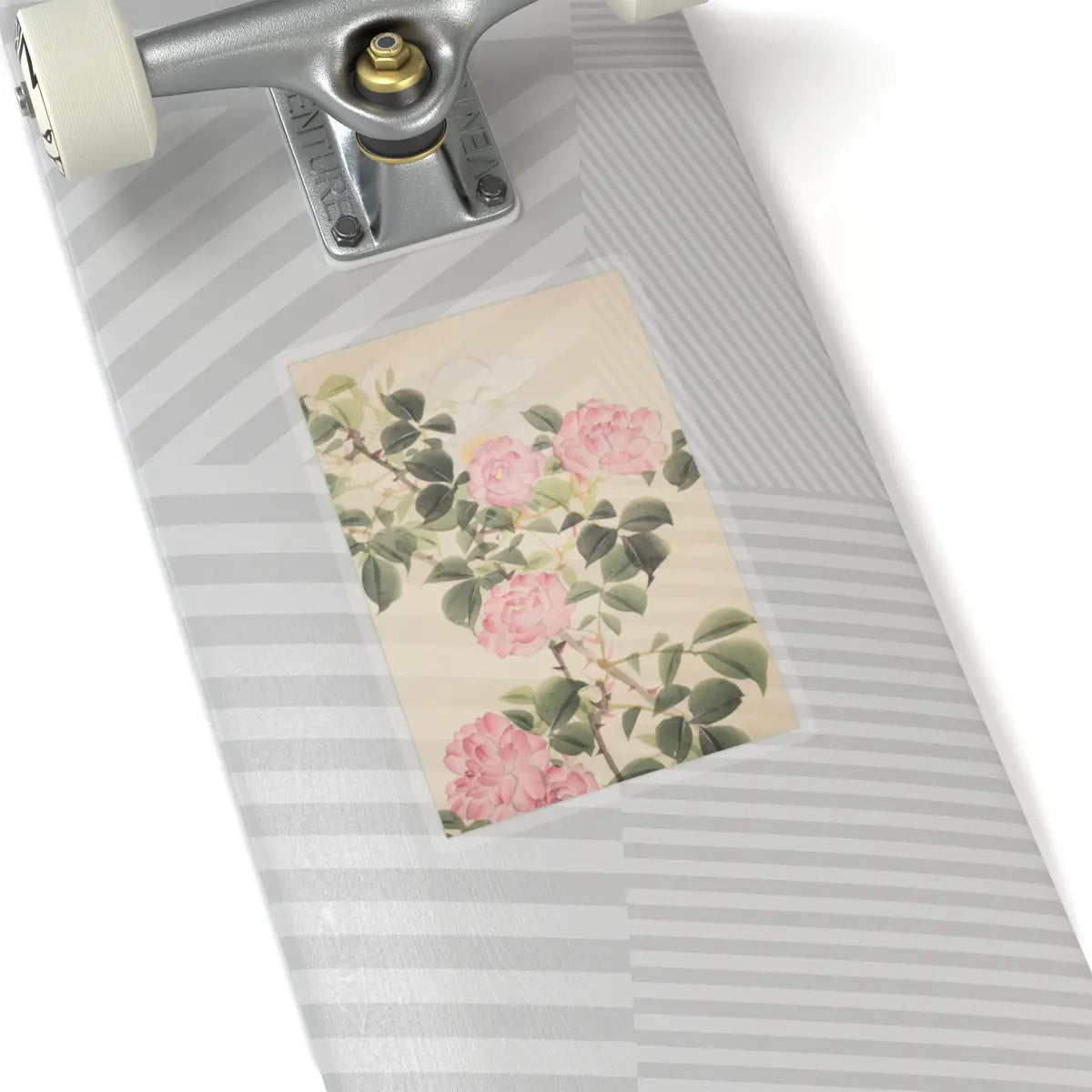 Hasegawa Gyokuhō - Roses and Field Sparrow () - 19th century v9 - STICKER Vinyl Kiss-Cut Decal