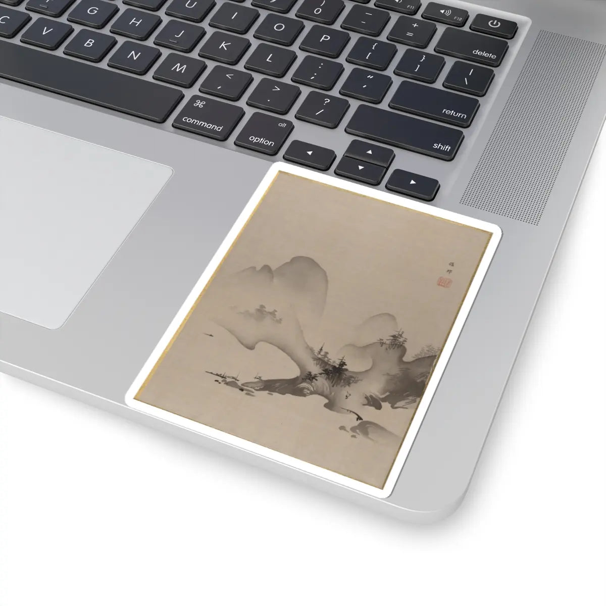 Hashimoto Gahō - Lake and Mountains - ca. 1885–89 - STICKER Vinyl Kiss-Cut Decal