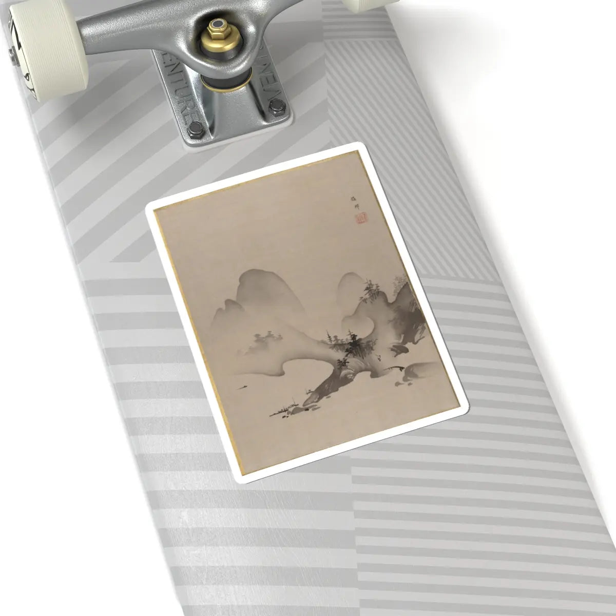 Hashimoto Gahō - Lake and Mountains - ca. 1885–89 - STICKER Vinyl Kiss-Cut Decal