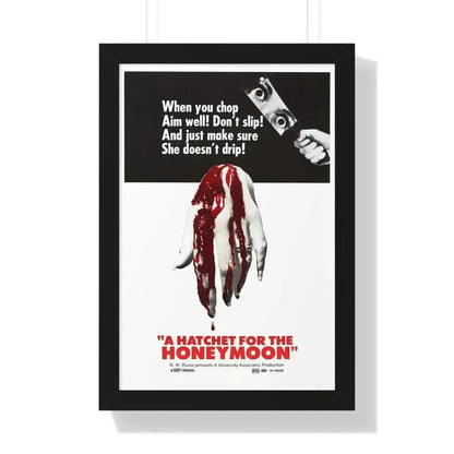HATCHET FOR THE HONEYMOON 1970 - Framed Movie Poster 16″ x 24″ Black - The Sticker Space