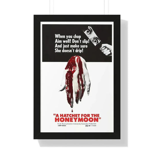 HATCHET FOR THE HONEYMOON 1970 - Framed Movie Poster 16″ x 24″ Black - The Sticker Space
