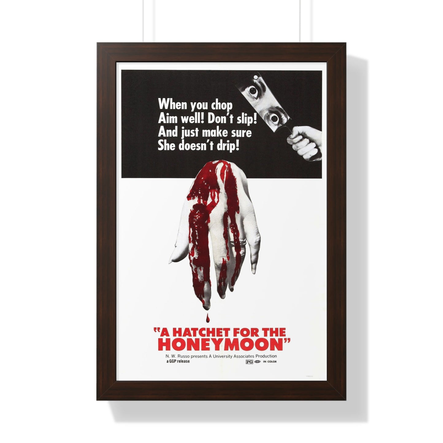 HATCHET FOR THE HONEYMOON 1970 - Framed Movie Poster-16″ x 24″-The Sticker Space