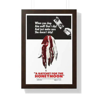 HATCHET FOR THE HONEYMOON 1970 - Framed Movie Poster 16″ x 24″ Walnut - The Sticker Space