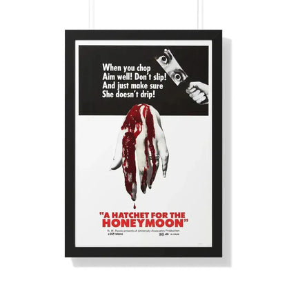 HATCHET FOR THE HONEYMOON 1970 - Framed Movie Poster 20" x 30" Black - The Sticker Space