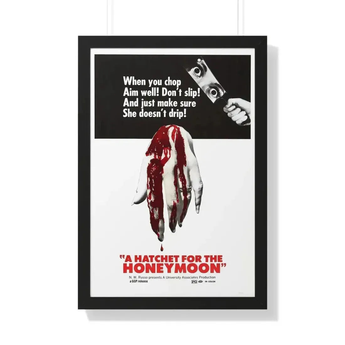 HATCHET FOR THE HONEYMOON 1970 - Framed Movie Poster - The Sticker Space