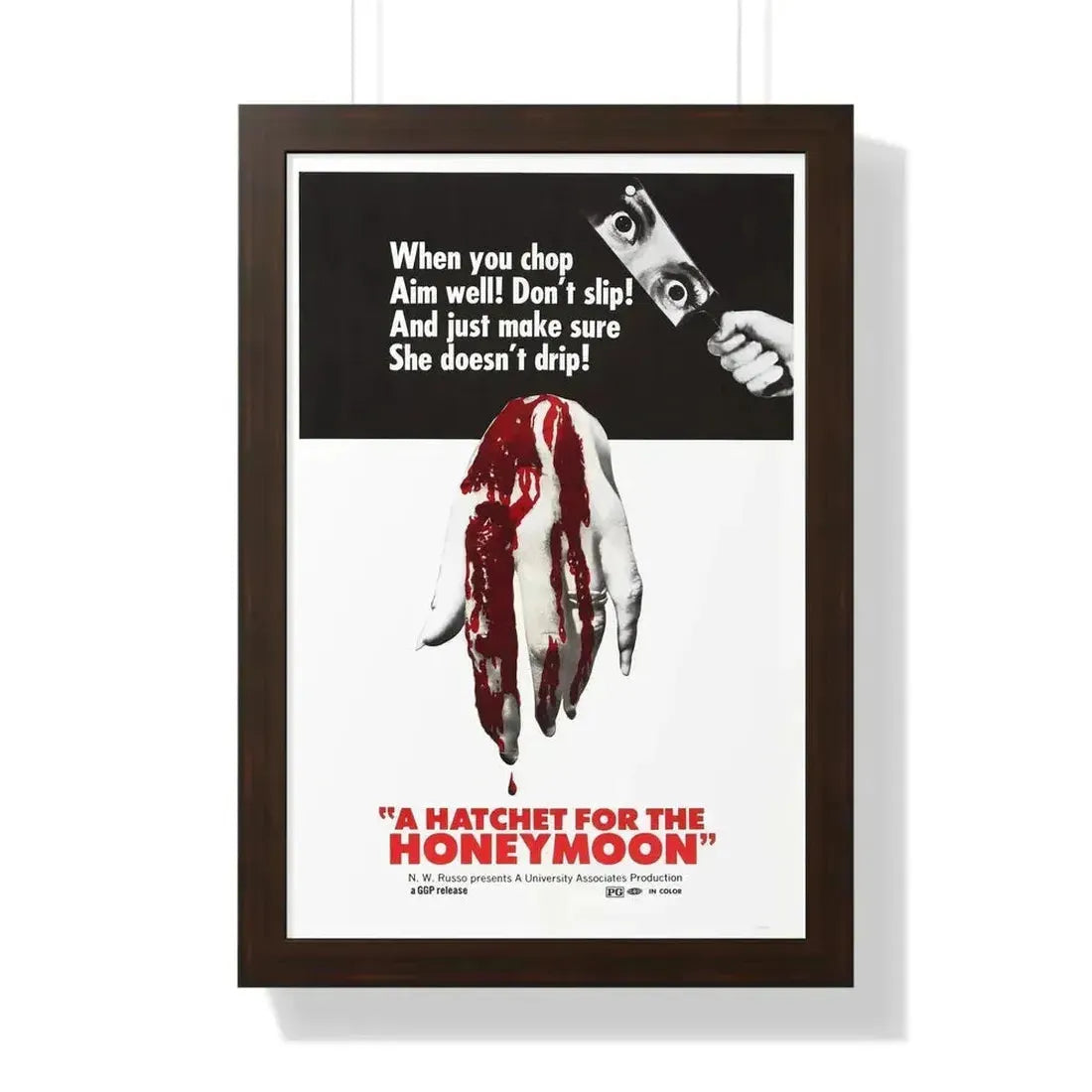 HATCHET FOR THE HONEYMOON 1970 - Framed Movie Poster - The Sticker Space