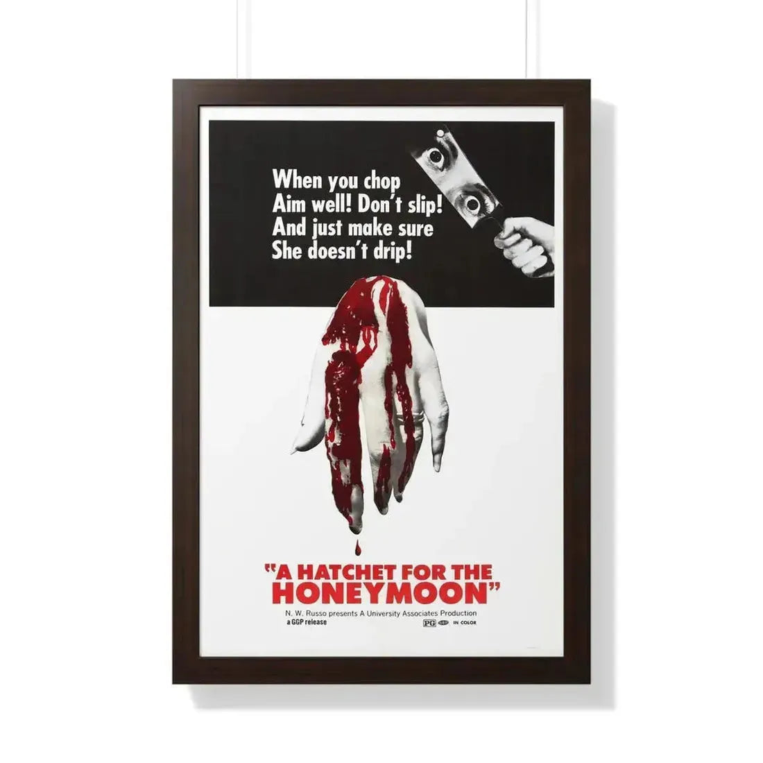 HATCHET FOR THE HONEYMOON 1970 - Framed Movie Poster - The Sticker Space
