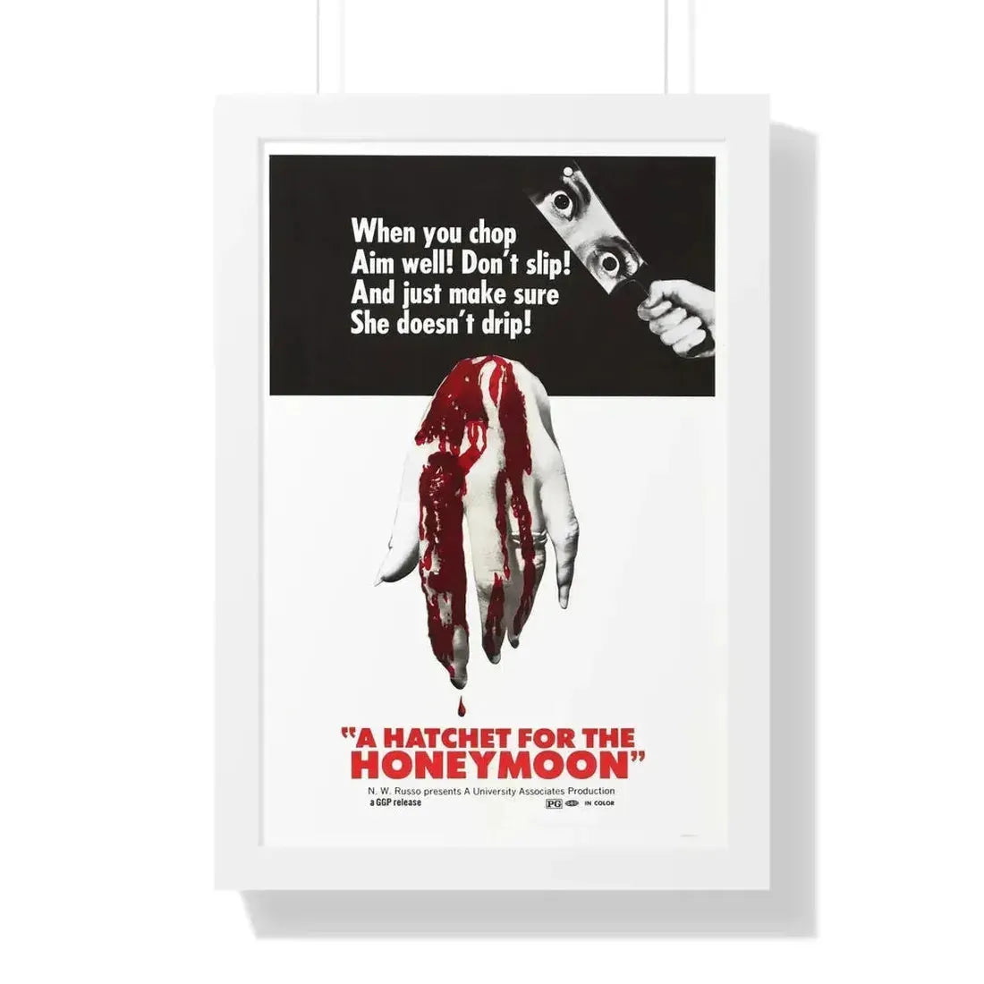 HATCHET FOR THE HONEYMOON 1970 - Framed Movie Poster - The Sticker Space