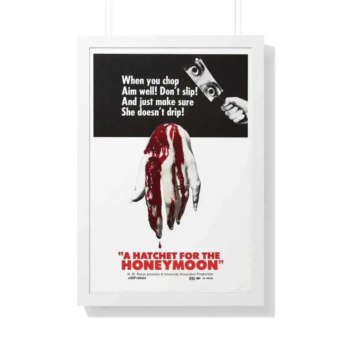 HATCHET FOR THE HONEYMOON 1970 - Framed Movie Poster - The Sticker Space