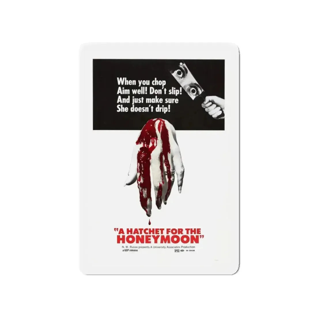 HATCHET FOR THE HONEYMOON 1970 Movie Poster - Refrigerator Magnet - The Sticker Space
