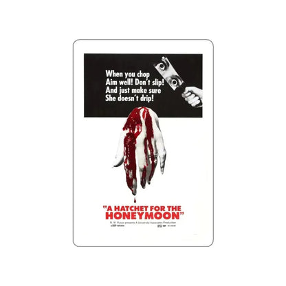 HATCHET FOR THE HONEYMOON 1970 Movie Poster STICKER Vinyl Die-Cut Decal - The Sticker Space