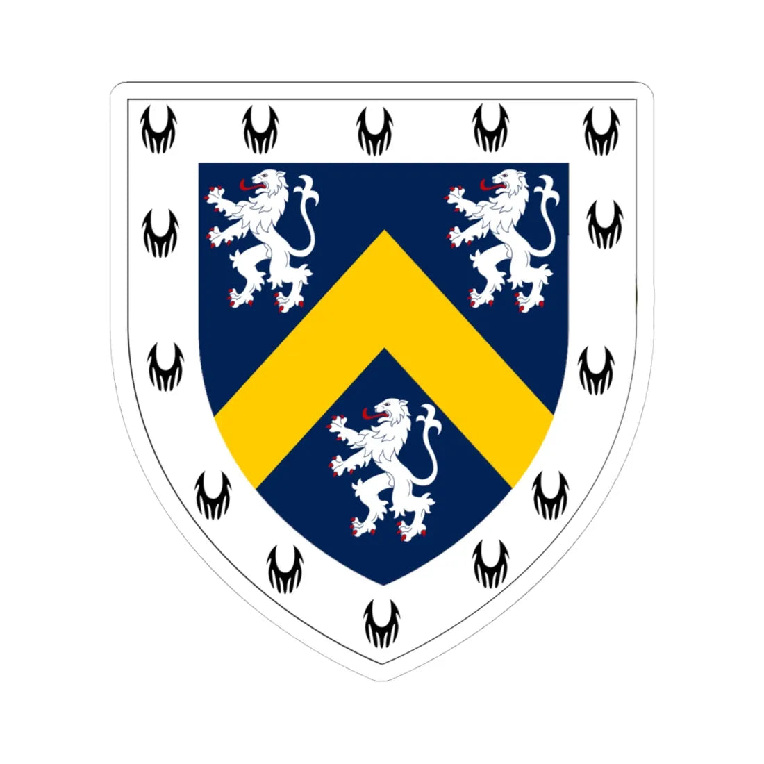 Hatfield College Durham arms (England) (Coat of Arms) STICKER Vinyl Kiss-Cut Decal 4 Inch White - The Sticker Space