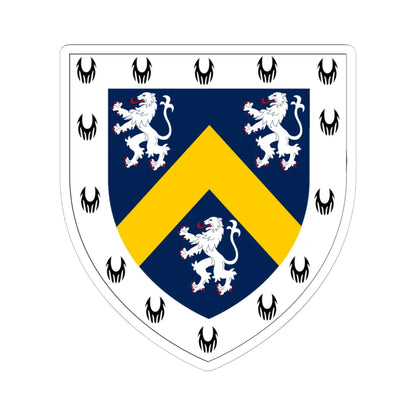 Hatfield College Durham arms (England) (Coat of Arms) STICKER Vinyl Kiss-Cut Decal 6 Inch White - The Sticker Space
