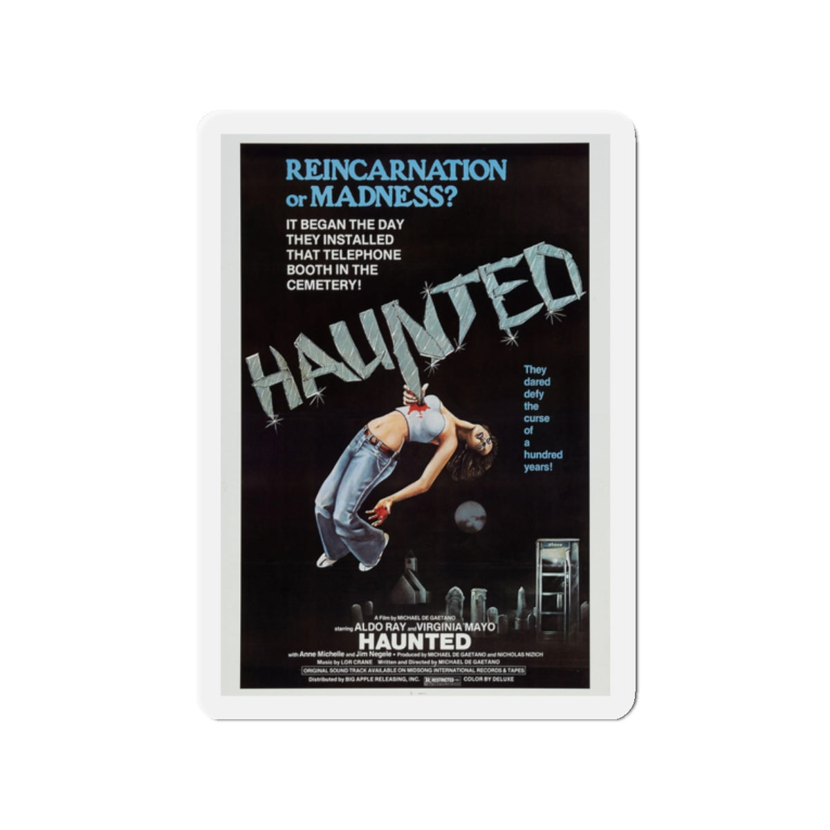 HAUNTED 1977 Movie Poster - Die-Cut Magnet-2" x 2"-The Sticker Space