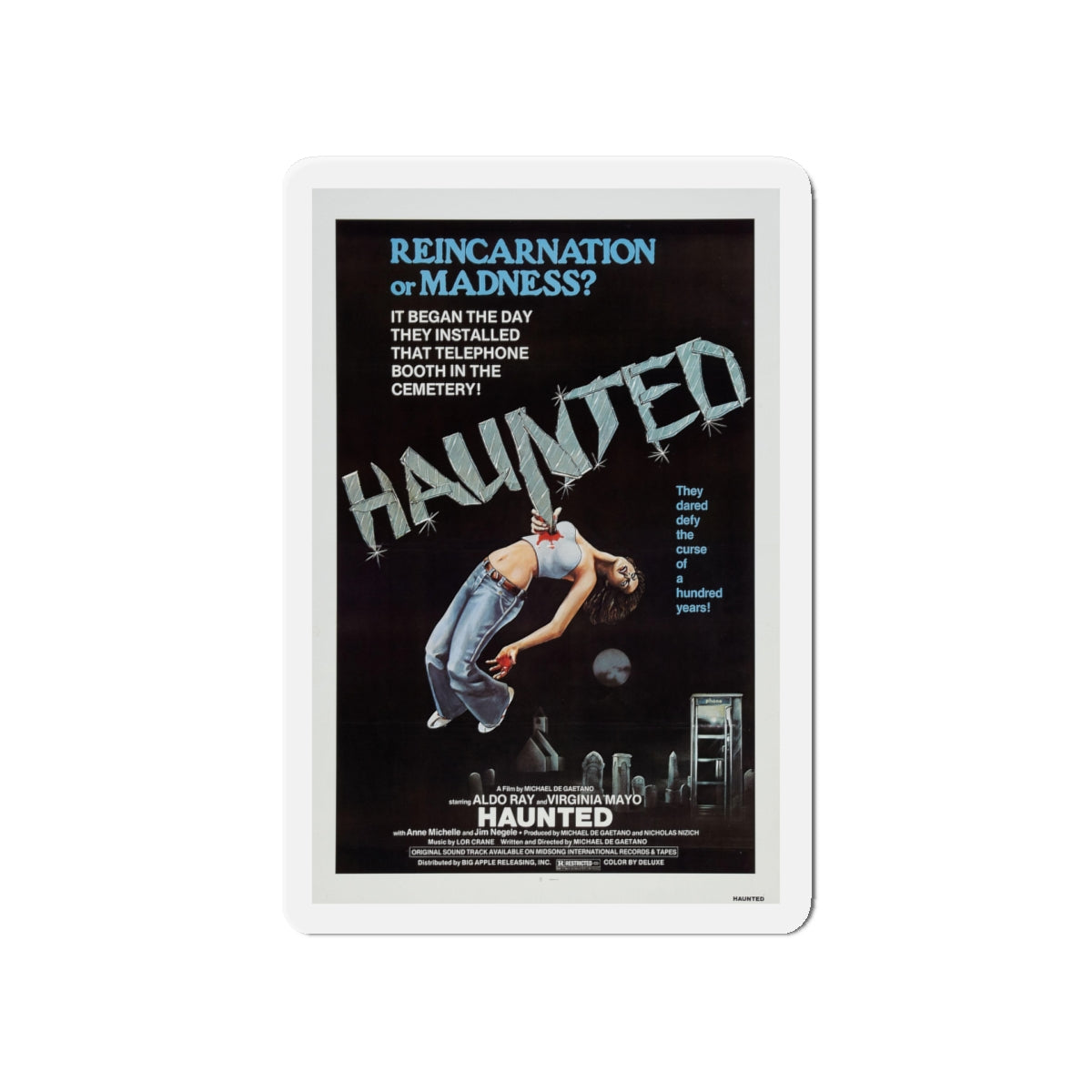 HAUNTED 1977 Movie Poster - Die-Cut Magnet-5" x 5"-The Sticker Space