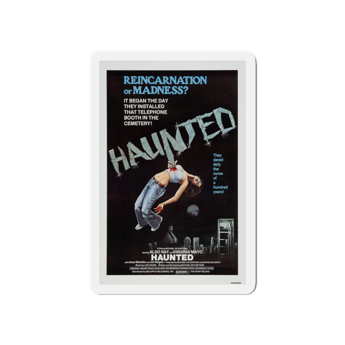 HAUNTED 1977 Movie Poster - Die-Cut Magnet-6 × 6"-The Sticker Space