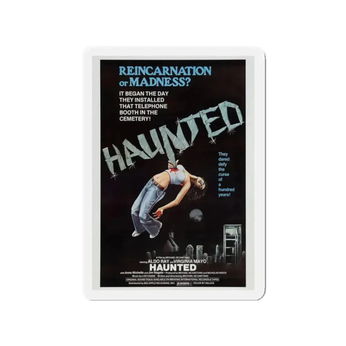 HAUNTED 1977 Movie Poster - Refrigerator Magnet 2 Inch - The Sticker Space