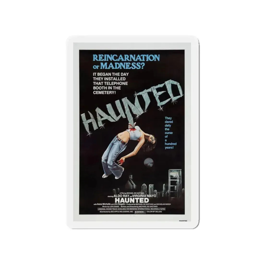 HAUNTED 1977 Movie Poster - Refrigerator Magnet 3 Inch - The Sticker Space