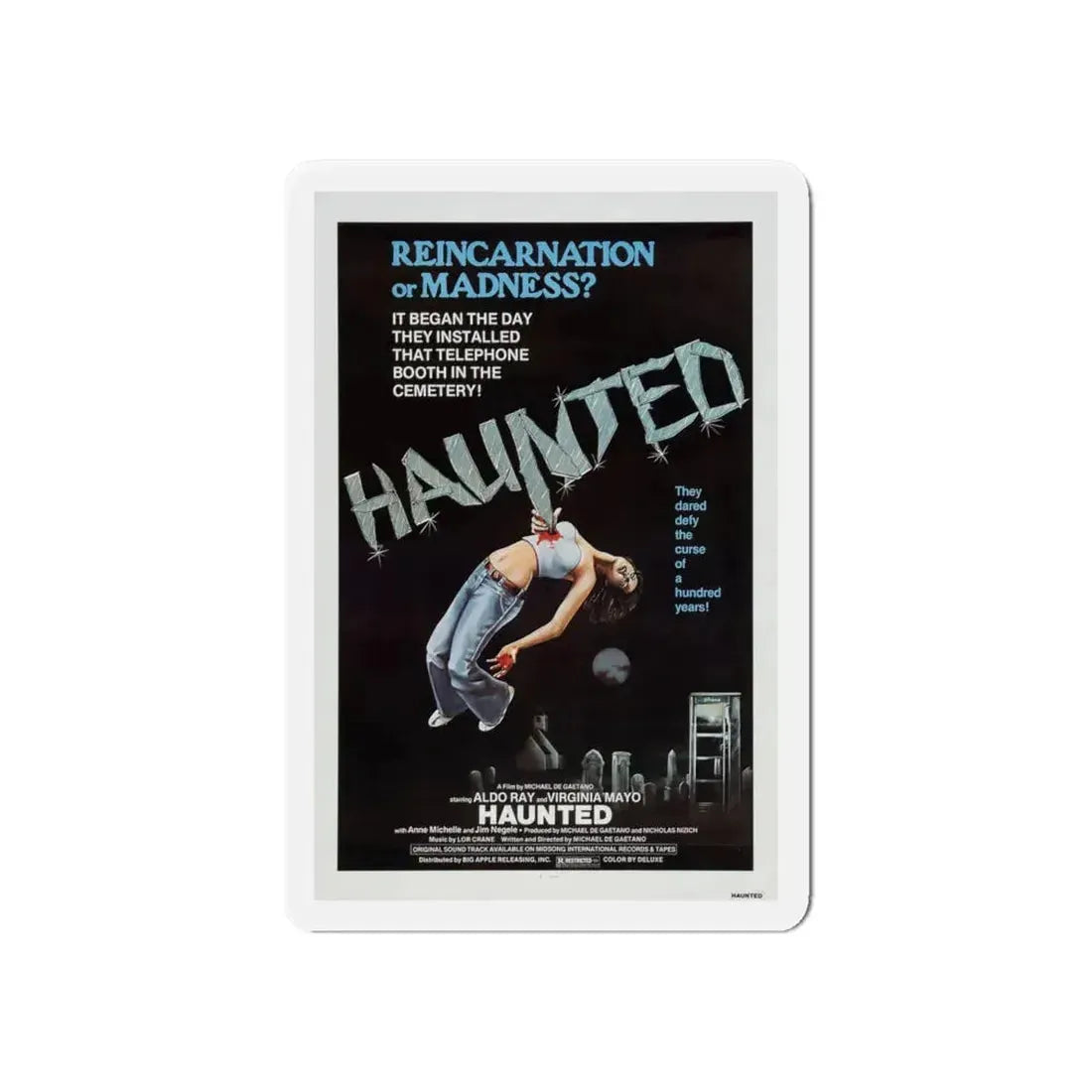 HAUNTED 1977 Movie Poster - Refrigerator Magnet 6 Inch - The Sticker Space