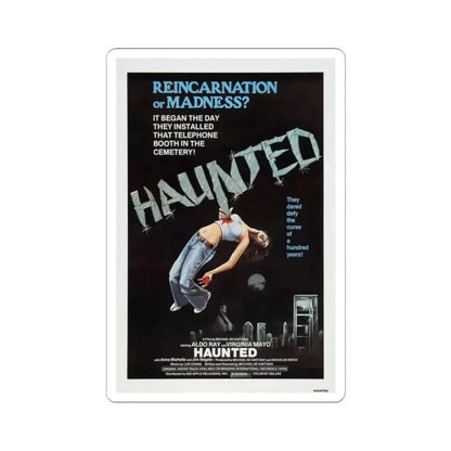 HAUNTED 1977 Movie Poster - STICKER Vinyl Kiss-Cut Decal 2 Inch White - The Sticker Space