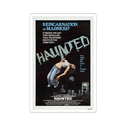 HAUNTED 1977 Movie Poster - STICKER Vinyl Kiss-Cut Decal 2 Inch White - The Sticker Space
