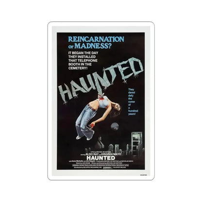 HAUNTED 1977 Movie Poster - STICKER Vinyl Kiss-Cut Decal 4 Inch White - The Sticker Space