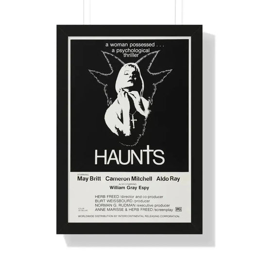 HAUNTS 1977 - Framed Movie Poster 16″ x 24″ Black - The Sticker Space