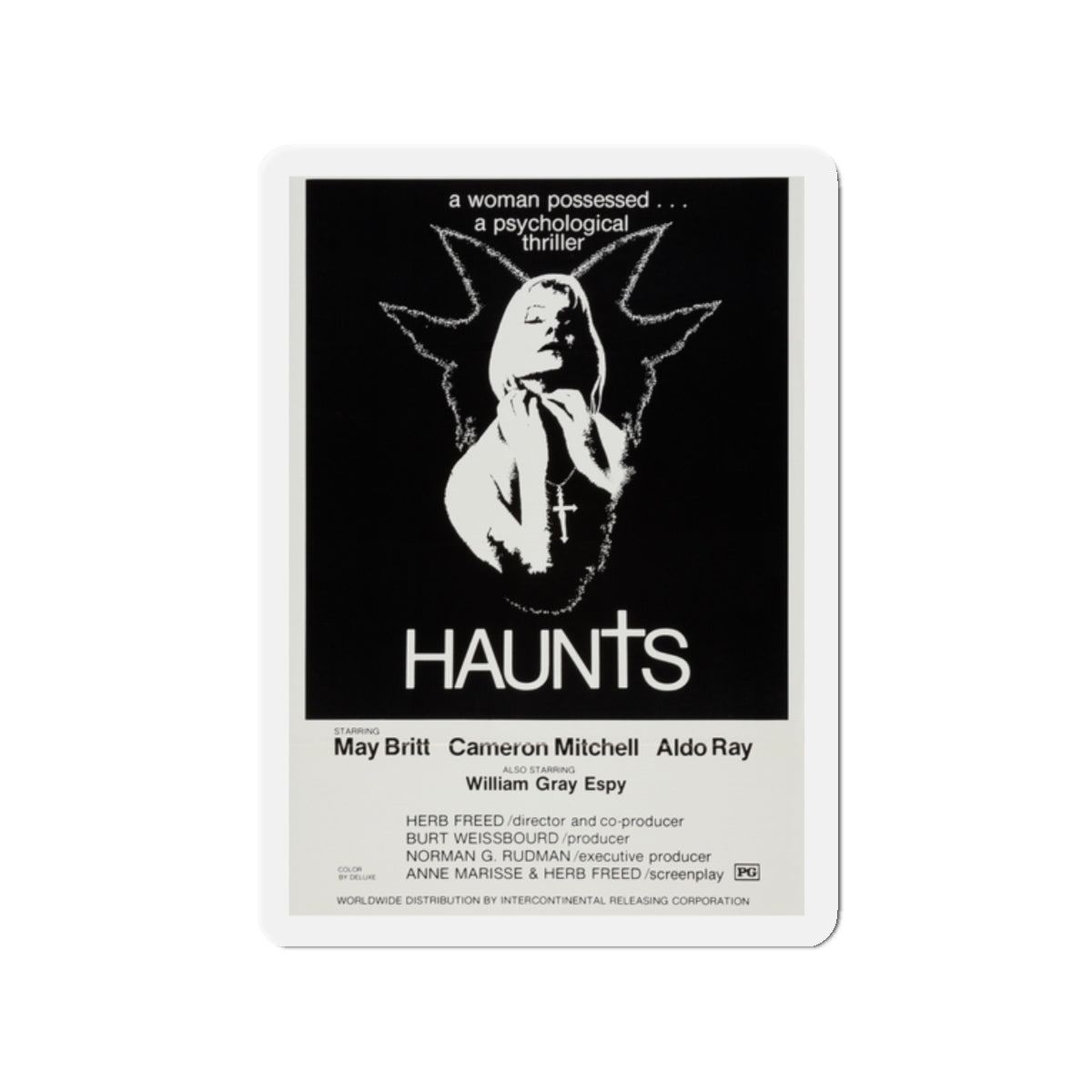 HAUNTS 1977 Movie Poster - Die-Cut Magnet-2" x 2"-The Sticker Space