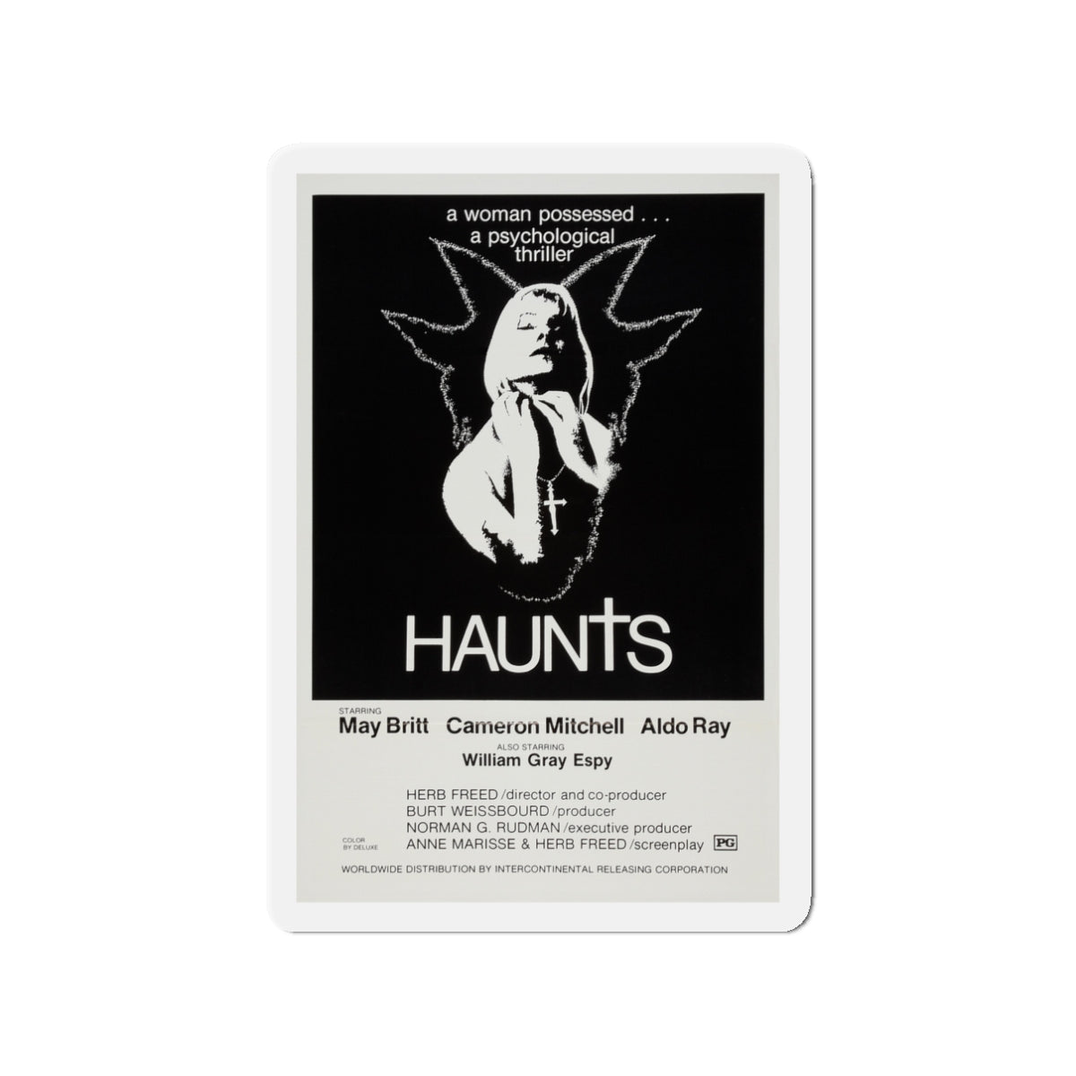 HAUNTS 1977 Movie Poster - Die-Cut Magnet-3" x 3"-The Sticker Space