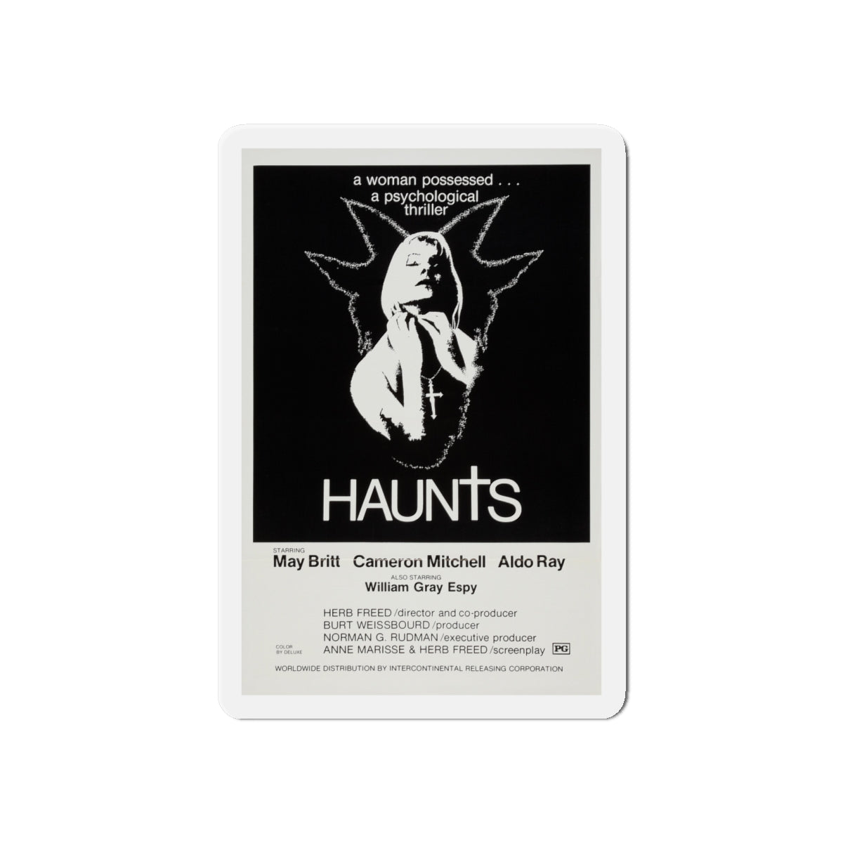 HAUNTS 1977 Movie Poster - Die-Cut Magnet-6 × 6"-The Sticker Space