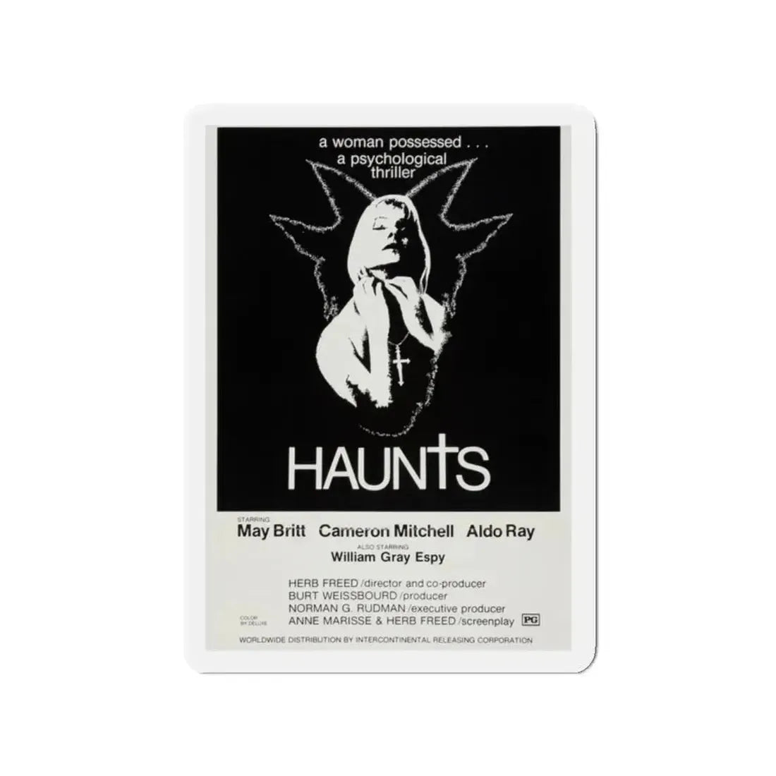 HAUNTS 1977 Movie Poster - Refrigerator Magnet 2 Inch - The Sticker Space