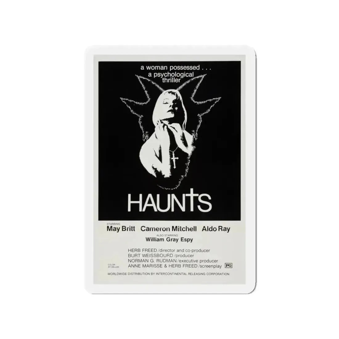 HAUNTS 1977 Movie Poster - Refrigerator Magnet 3 Inch - The Sticker Space