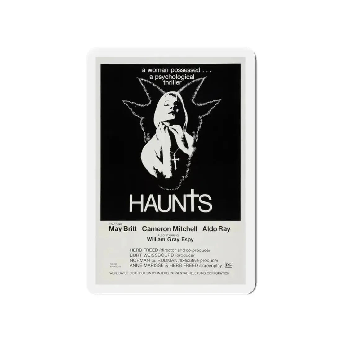 HAUNTS 1977 Movie Poster - Refrigerator Magnet 4 Inch - The Sticker Space